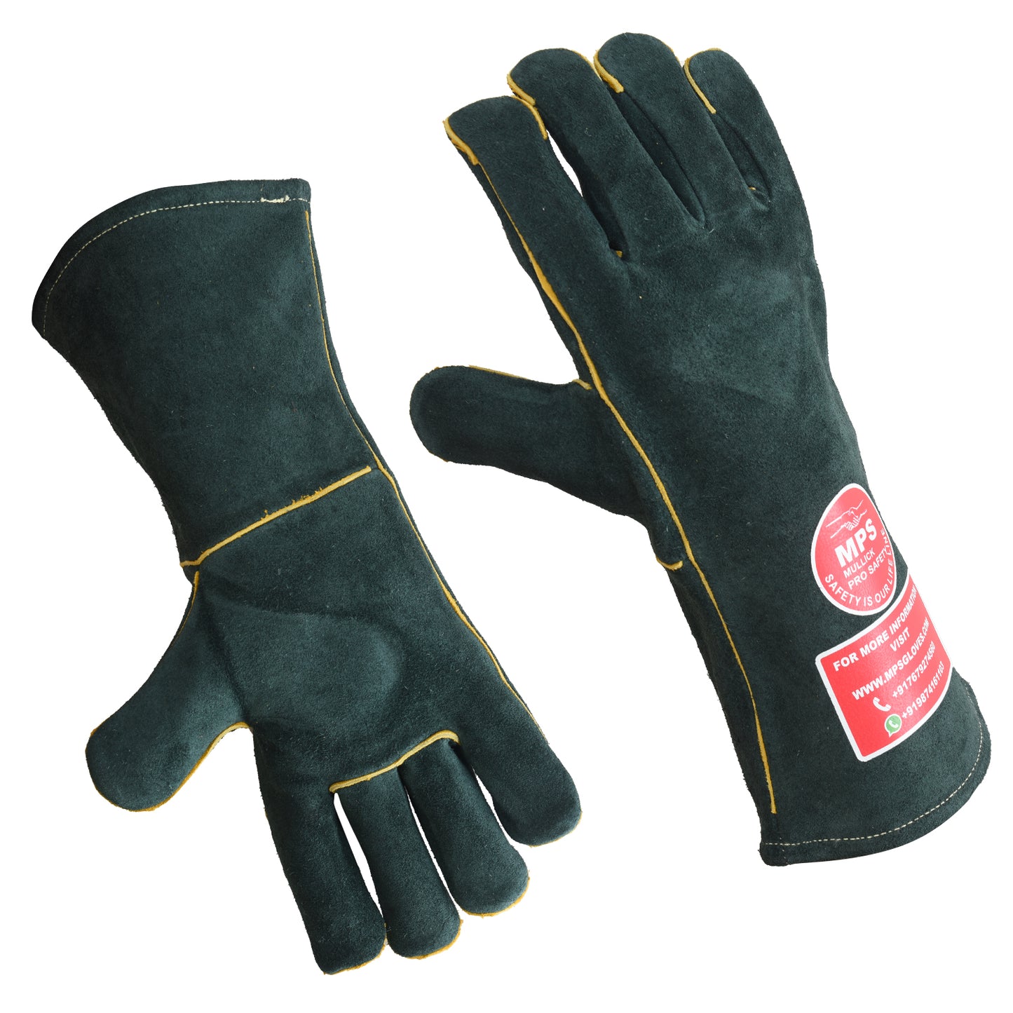 Leather Welding Gloves Green MPS-033