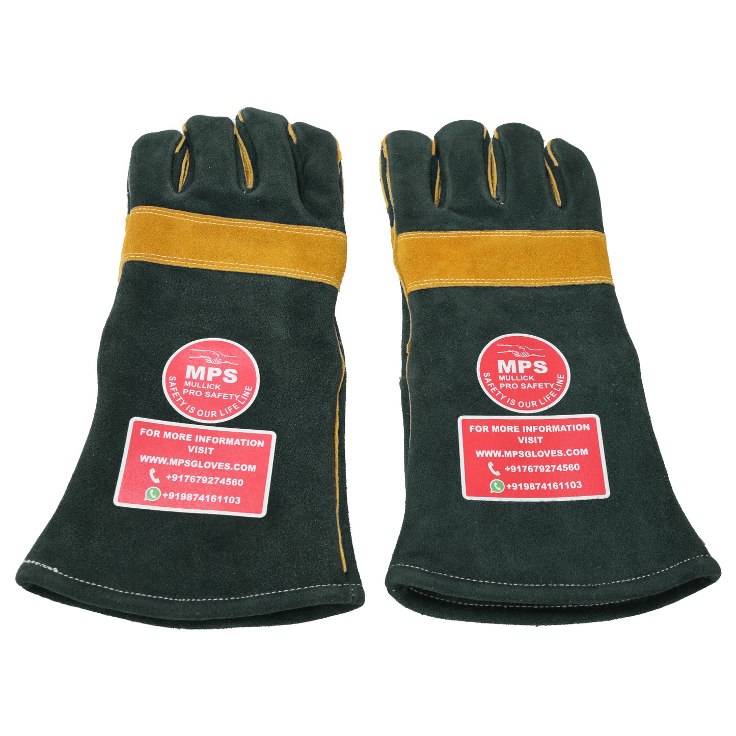 Heat Resistant Safety Welding Gloves Green Yellow – MPS004