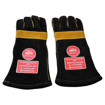 Heat Resistant Safety Welding Gloves Black Yellow – MPS001