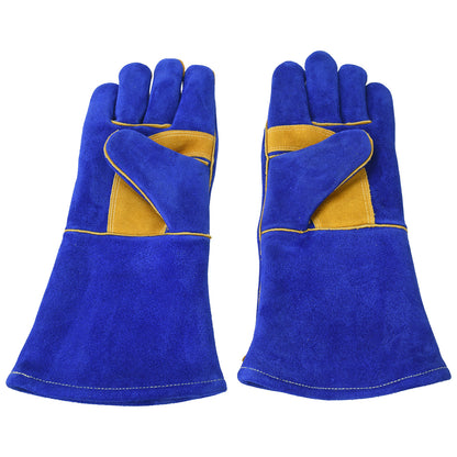 Fire Resistant Welding Gloves With Reinforced Blue – MPS-021