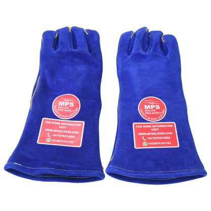 Fire Resistant Welding Gloves With Reinforced Blue – MPS-021