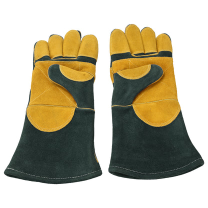 Heat Resistant Safety Welding Gloves Green Yellow – MPS004