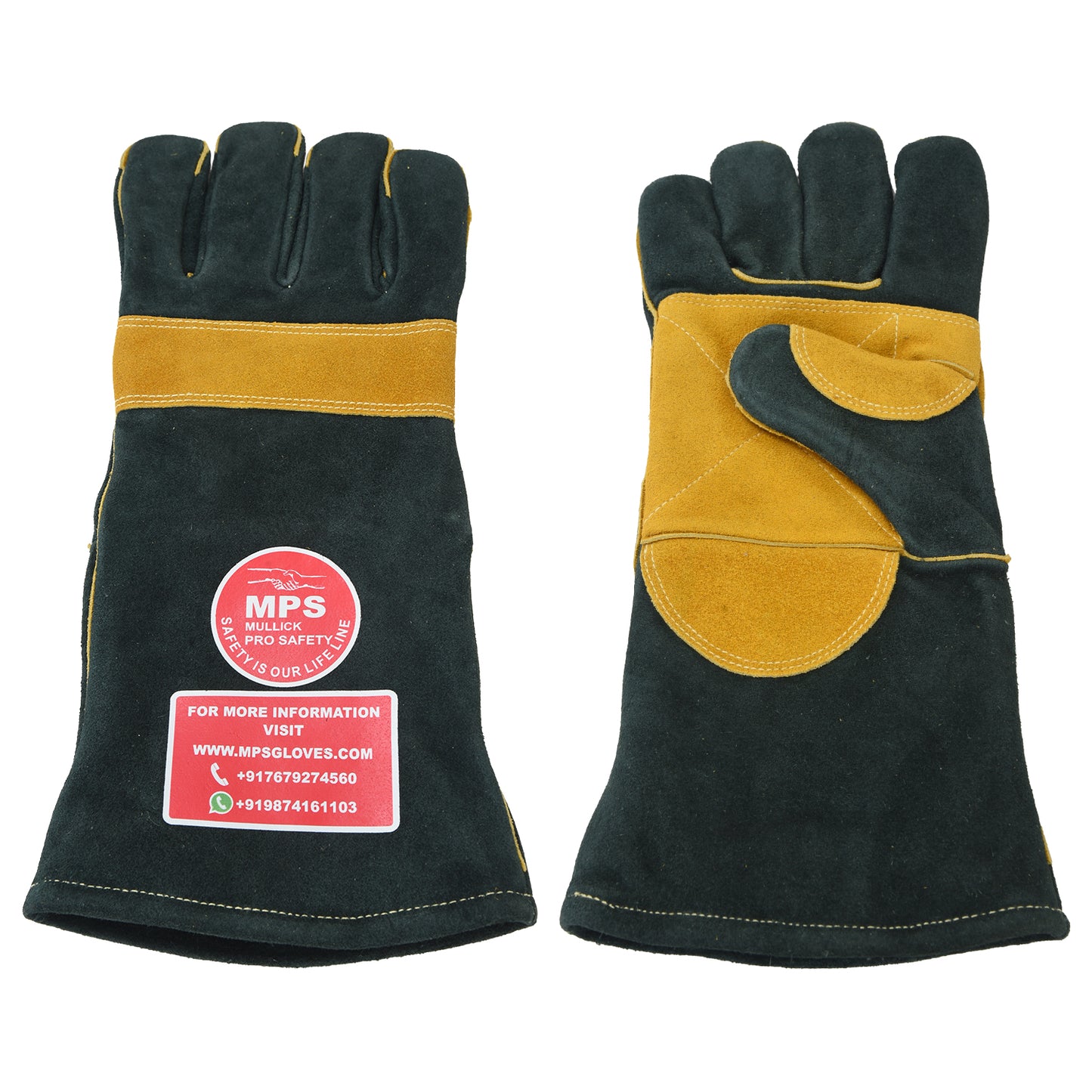 Fire Resistant Safety Welding Gloves Green Yellow – MPS013