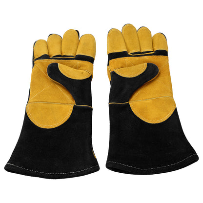 Heat Resistant Safety Welding Gloves Black Yellow – MPS001