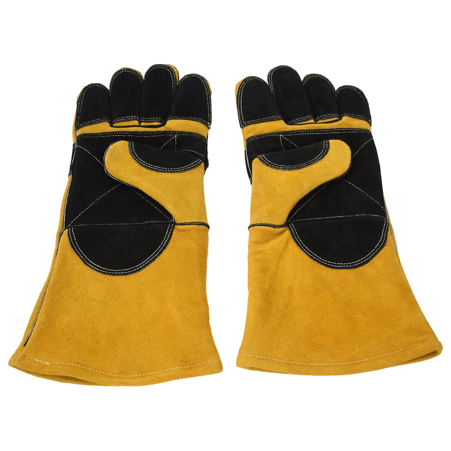 Heat Resistant Safety Welding Gloves Yellow Black- MPS002