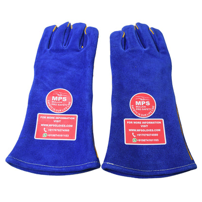 Leather Welding Gloves Blue MPS-031