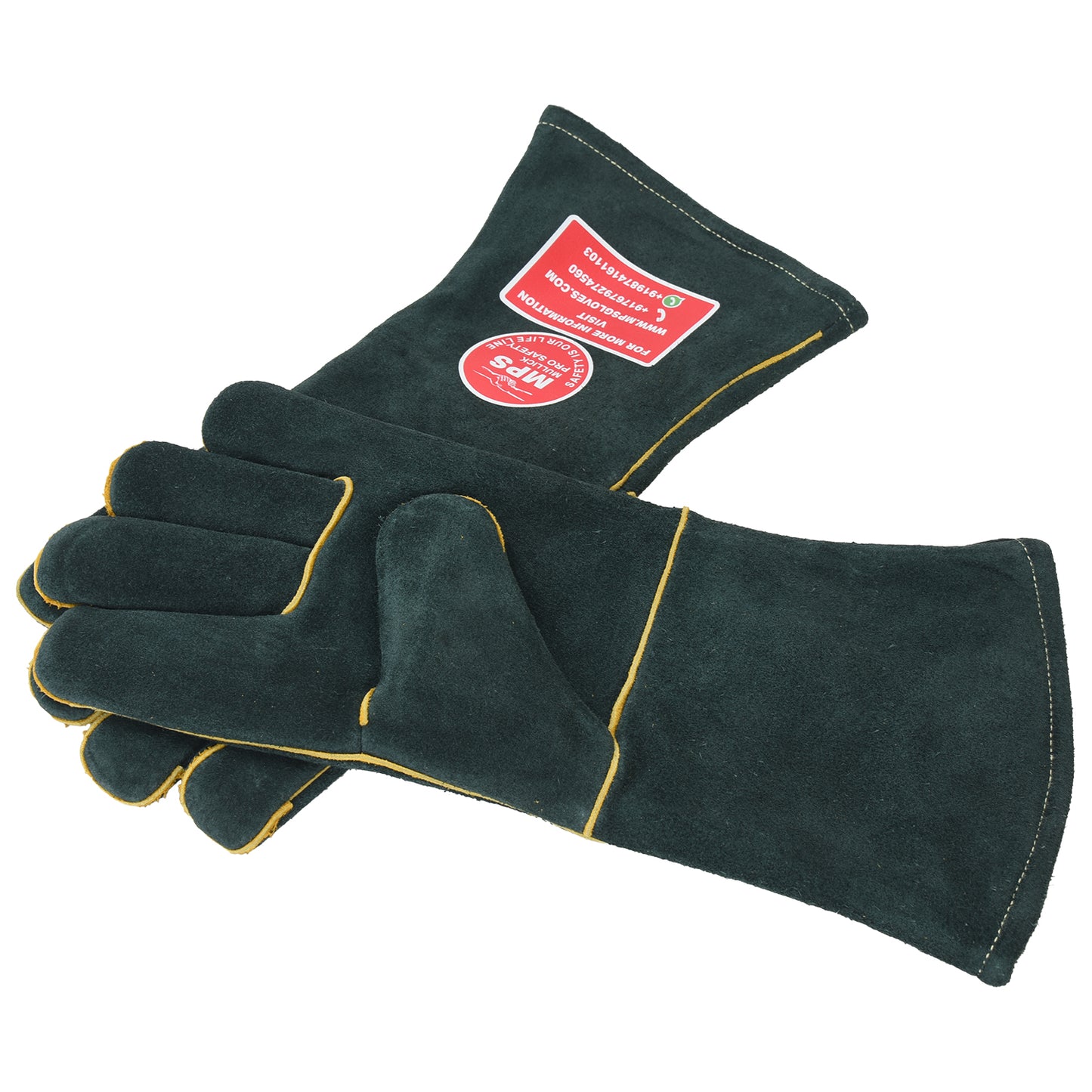 Leather Welding Gloves Green MPS-033