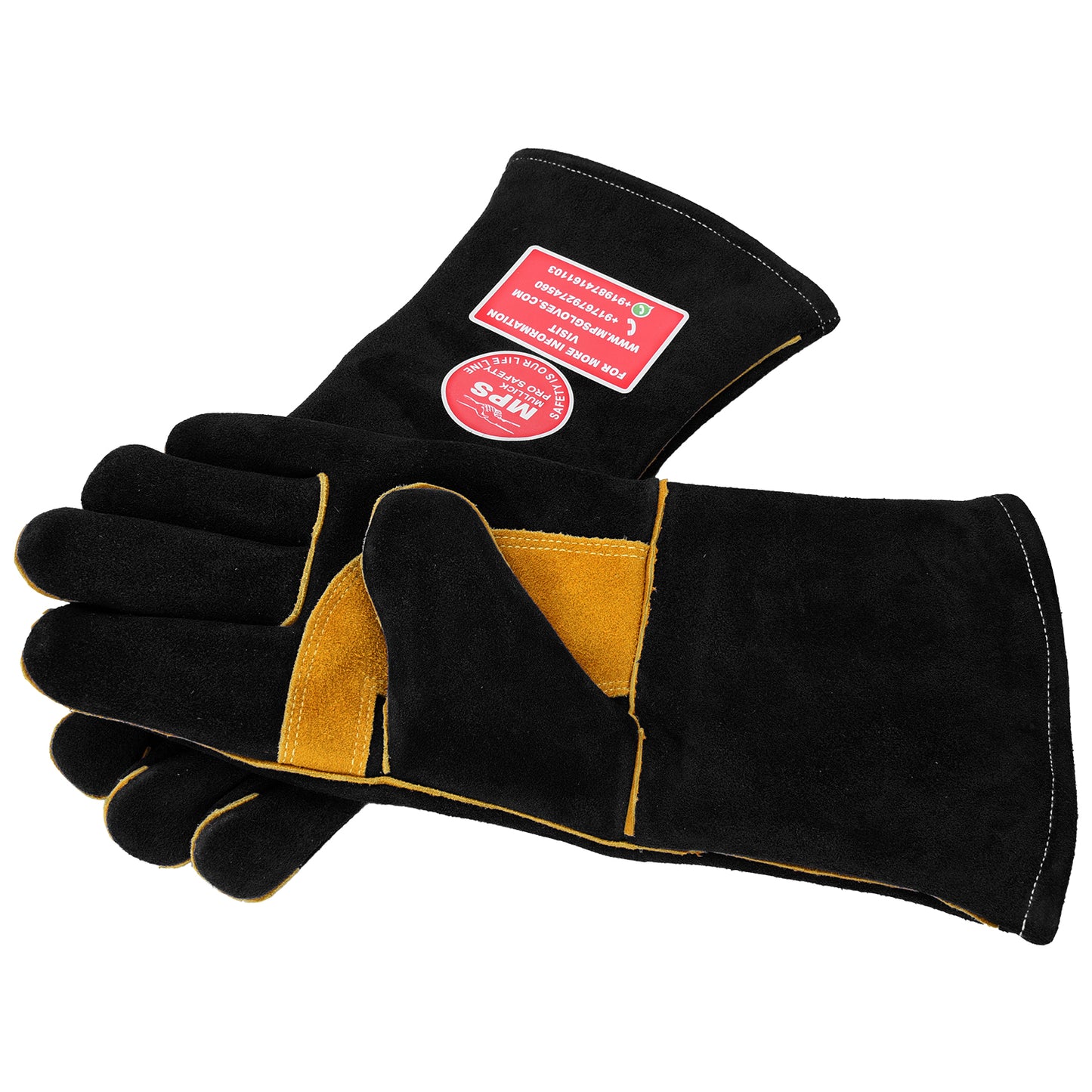 Fire Resistant Welding Gloves With Reinforced Black – MPS-020