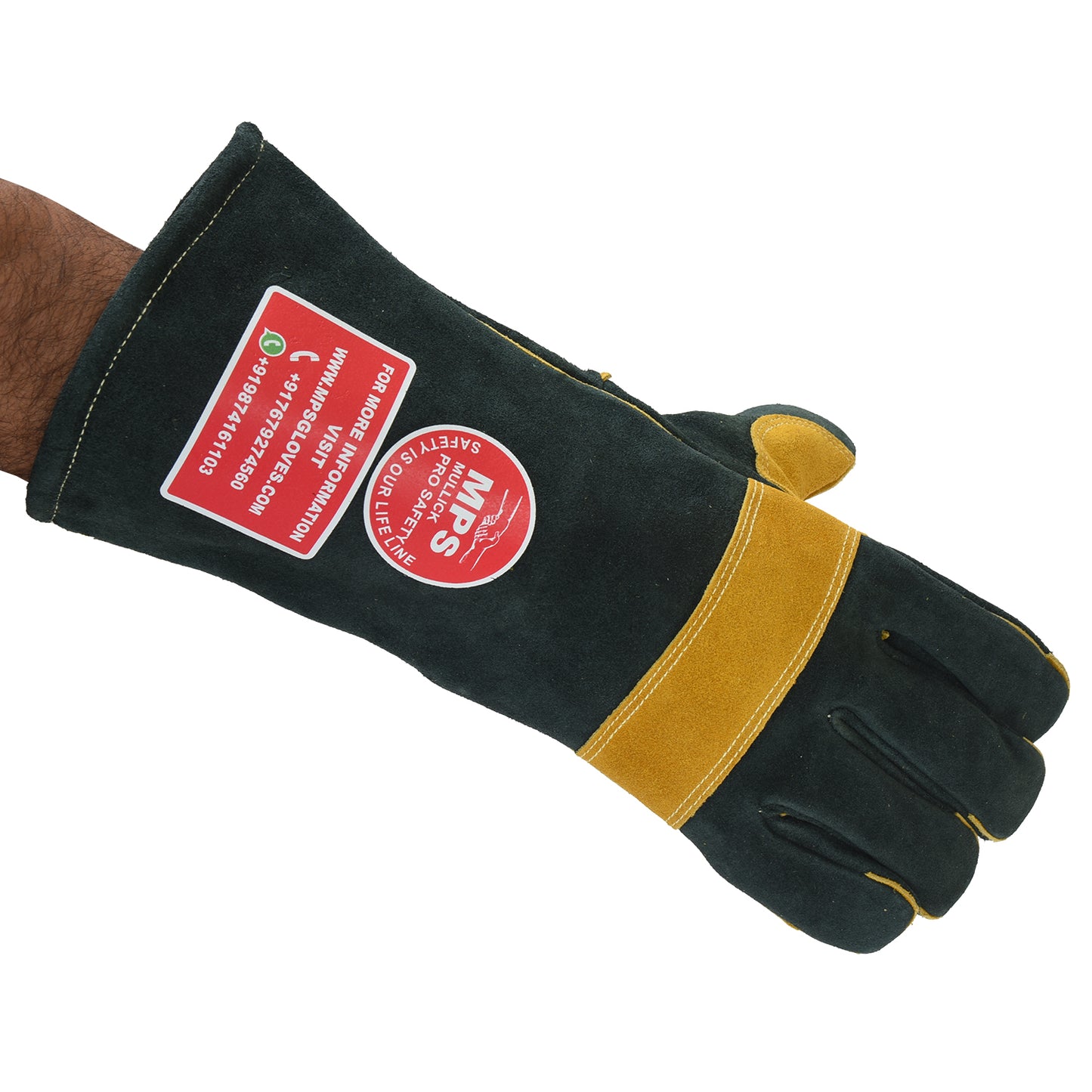 Fire Resistant Safety Welding Gloves Green Yellow – MPS013