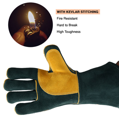 Fire Resistant Welding Gloves With Reinforced Green – MPS023