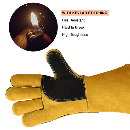 Fire Resistant Welding Gloves With Reinforced Yellow – MPS-022