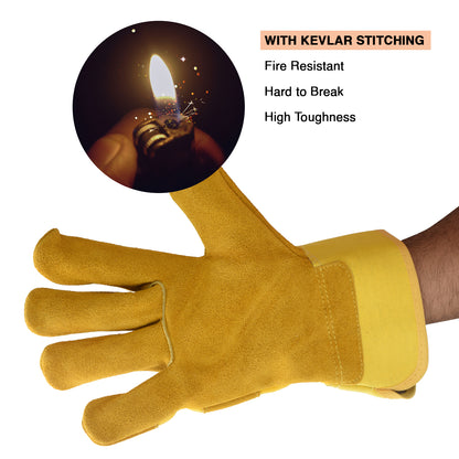 Leather Working Gloves Yellow MPS103