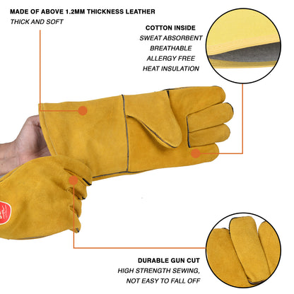 Leather Welding Gloves Yellow MPS-032