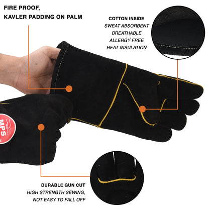 Leather Welding Gloves Black MPS-030