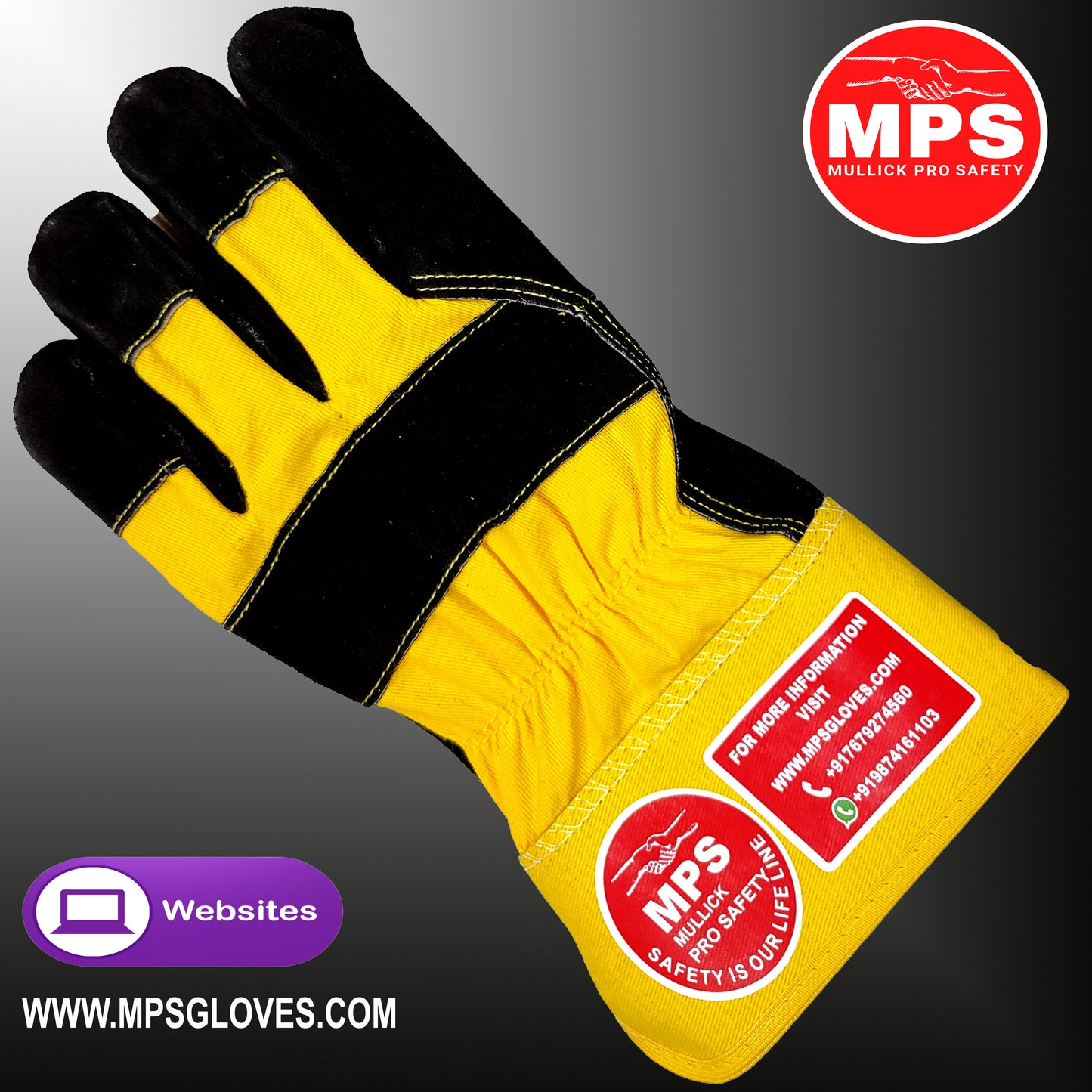 Leather Working Gloves Black MPS100