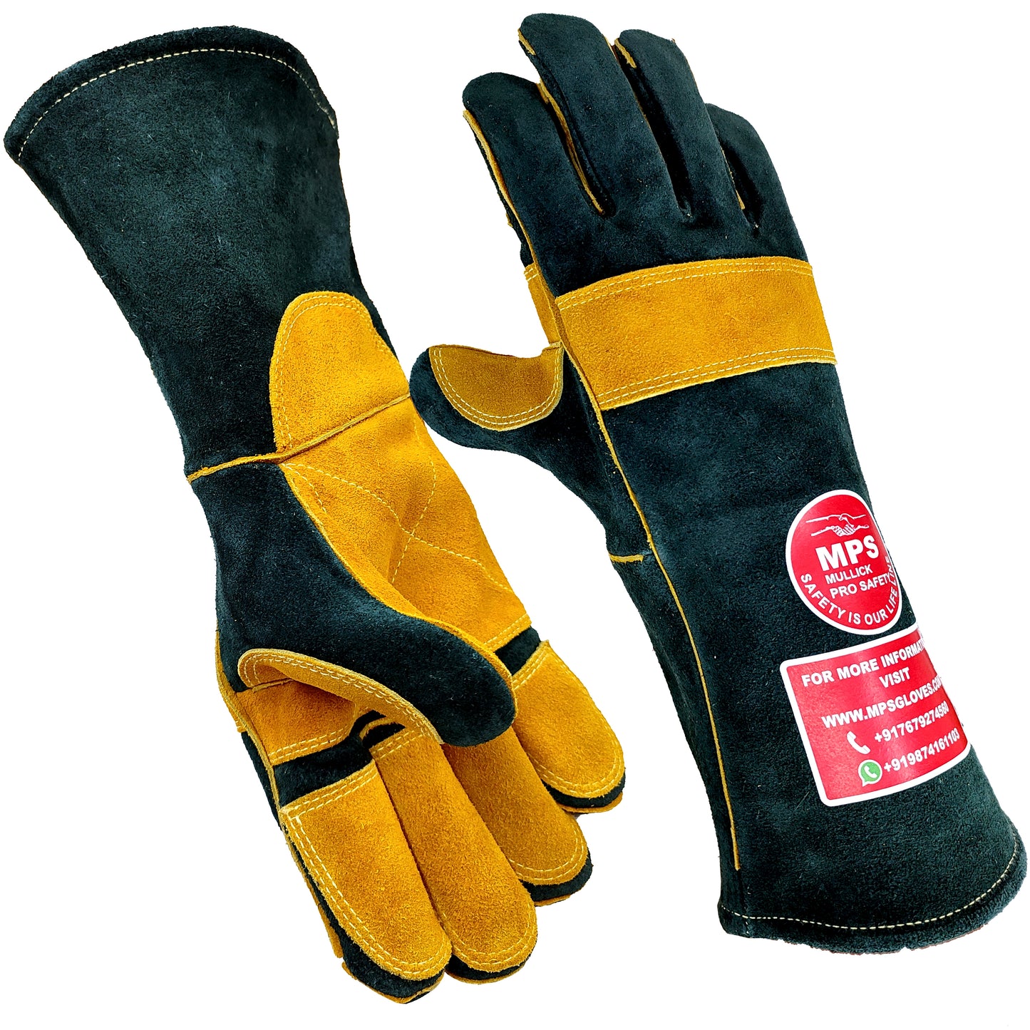 Heat Resistant Safety Welding Gloves Green Yellow – MPS004