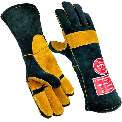 Heat Resistant Safety Welding Gloves Green Yellow – MPS004