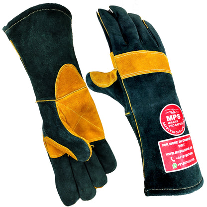 Fire Resistant Safety Welding Gloves Green Yellow – MPS013