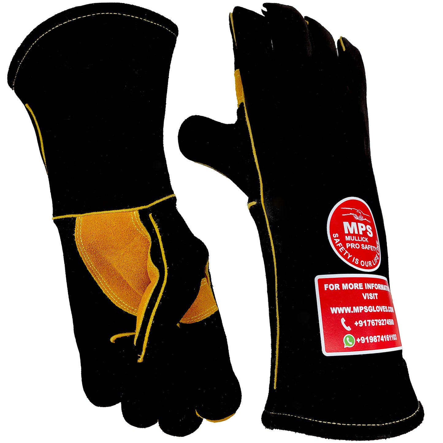 Fire Resistant Welding Gloves With Reinforced Black – MPS-020