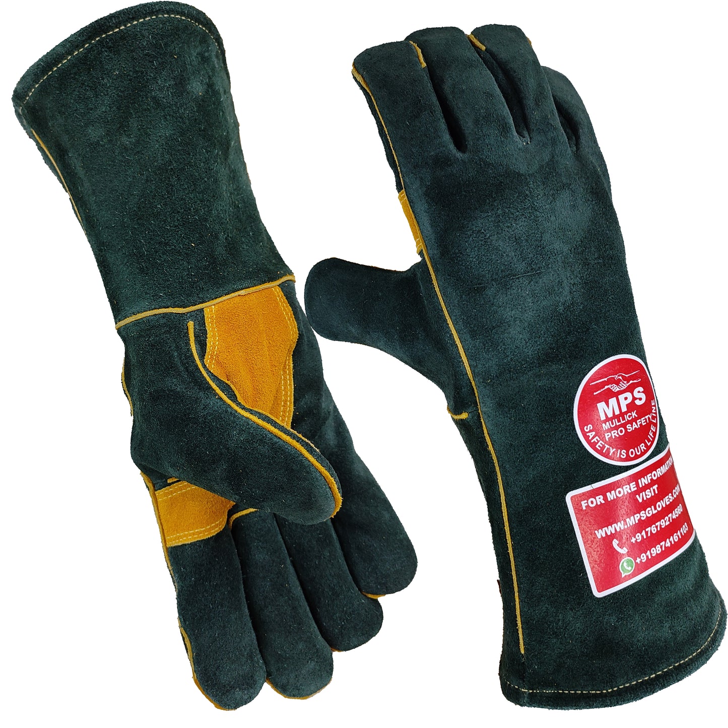 Fire Resistant Welding Gloves With Reinforced Green – MPS023