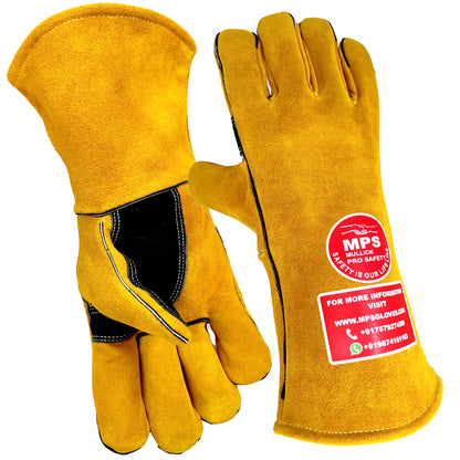 Fire Resistant Welding Gloves With Reinforced Yellow – MPS-022