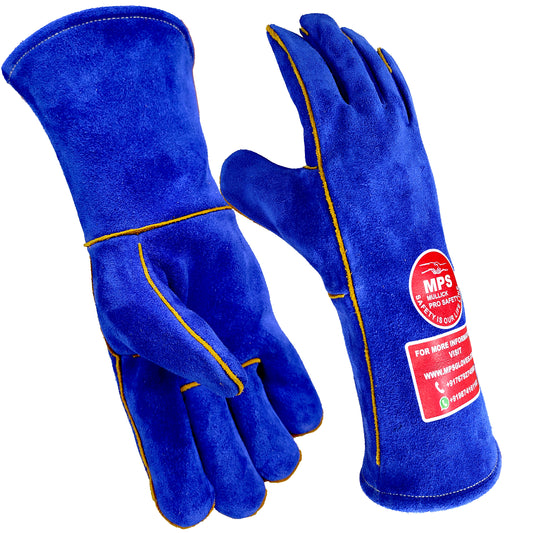 Leather Welding Gloves Blue MPS-031