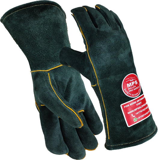 Leather Welding Gloves Green MPS-033