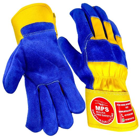 Leather Working Gloves Blue MPS101