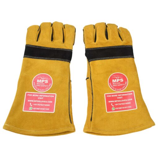 HEAT RESISTANT SAFETY WELDING GLOVES YELLOW BLACK- MPS002"