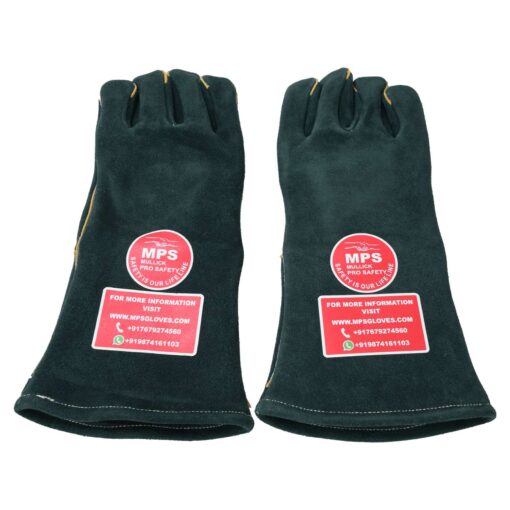 FIRE RESISTANT WELDING GLOVES WITH REINFORCED GREEN - MPS023