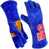 FIRE RESISTANT WELDING GLOVES WITH REINFORCED BLUE - MPS-021