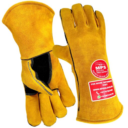 FIRE RESISTANT WELDING GLOVES WITH REINFORCED YELLOW - MPS-022